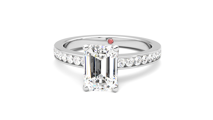 Taylor & Hart Cosmic Emerald Engagement Ring 360 degree image 28