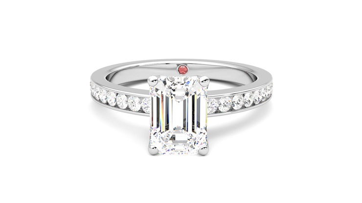 Taylor & Hart Cosmic Emerald Engagement Ring 360 degree image 29