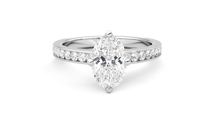 Taylor & Hart Cosmic Oval Engagement Ring 360 degree image 1