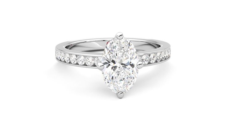 Taylor & Hart Cosmic Oval Engagement Ring 360 degree image 2