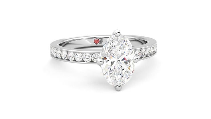 Taylor & Hart Cosmic Oval Engagement Ring 360 degree image 3