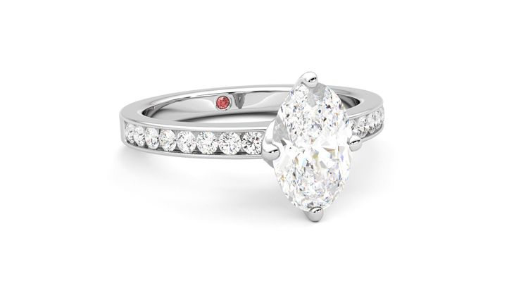 Taylor & Hart Cosmic Oval Engagement Ring 360 degree image 4