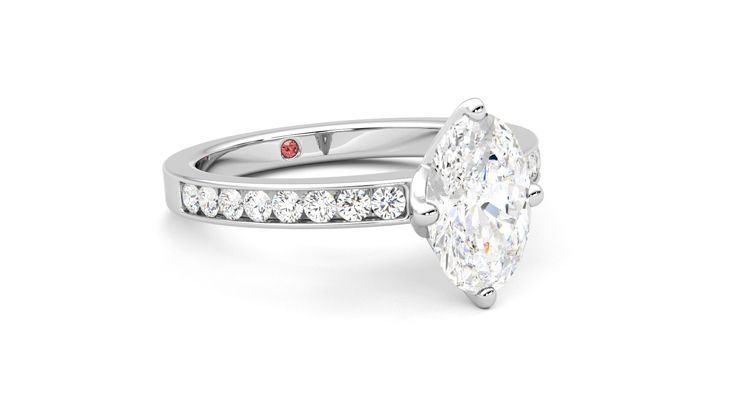 Taylor & Hart Cosmic Oval Engagement Ring 360 degree image 5