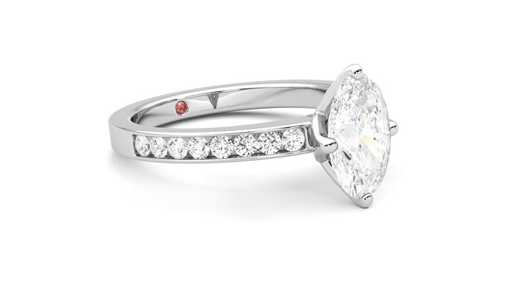 Taylor & Hart Cosmic Oval Engagement Ring 360 degree image 6