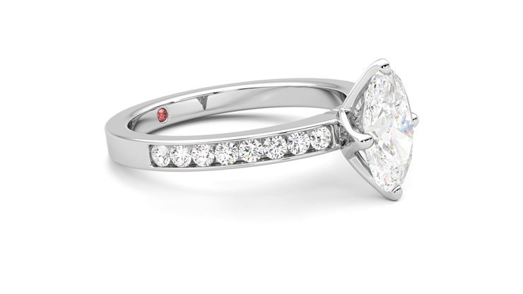 Taylor & Hart Cosmic Oval Engagement Ring 360 degree image 7