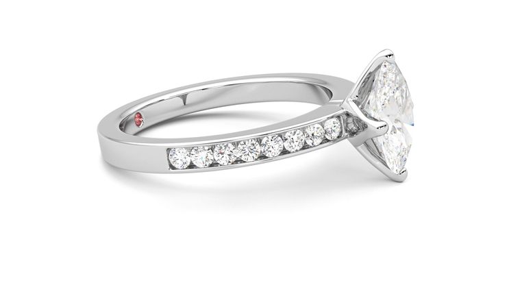 Taylor & Hart Cosmic Oval Engagement Ring 360 degree image 8
