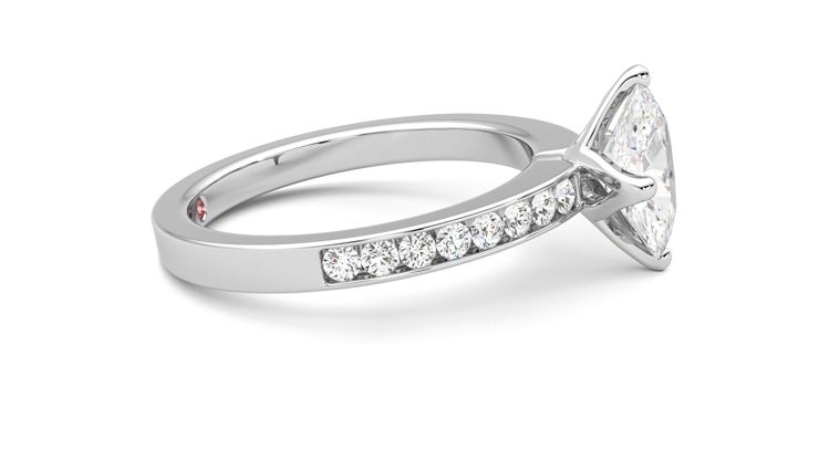 Taylor & Hart Cosmic Oval Engagement Ring 360 degree image 9