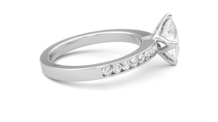 Taylor & Hart Cosmic Oval Engagement Ring 360 degree image 10