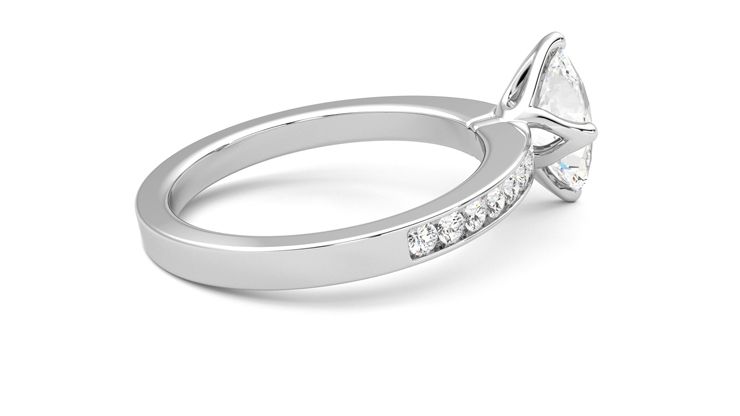 Taylor & Hart Cosmic Oval Engagement Ring 360 degree image 11