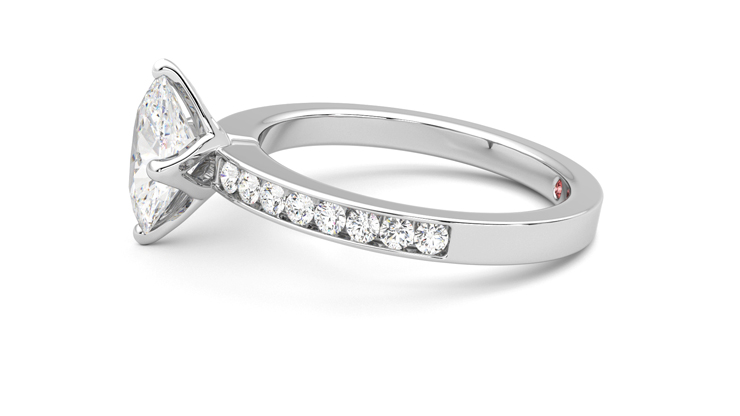 Taylor & Hart Cosmic Oval Engagement Ring 360 degree image 21