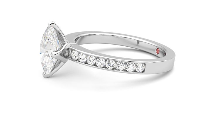 Taylor & Hart Cosmic Oval Engagement Ring 360 degree image 22