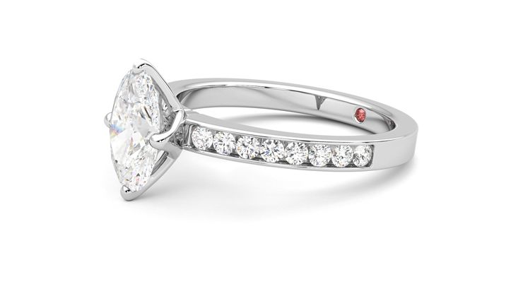 Taylor & Hart Cosmic Oval Engagement Ring 360 degree image 23
