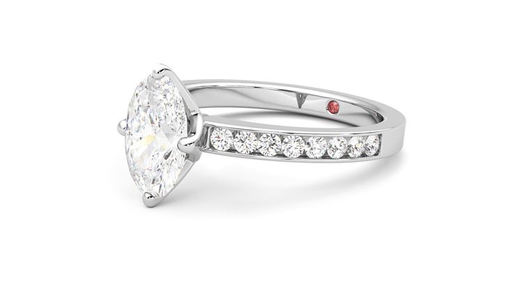 Taylor & Hart Cosmic Oval Engagement Ring 360 degree image 24
