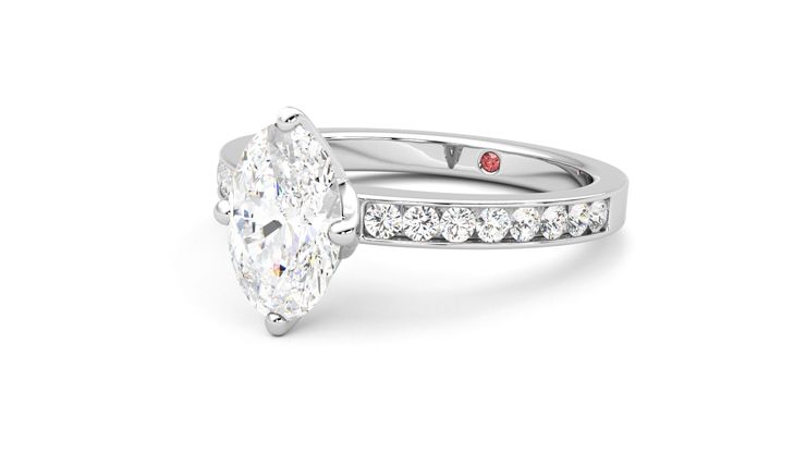 Taylor & Hart Cosmic Oval Engagement Ring 360 degree image 25