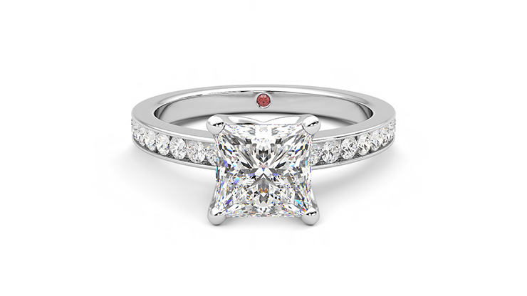 Taylor & Hart Cosmic Princess Engagement Ring 360 degree image 0