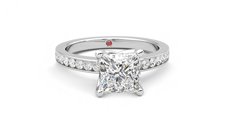 Taylor & Hart Cosmic Princess Engagement Ring 360 degree image 2
