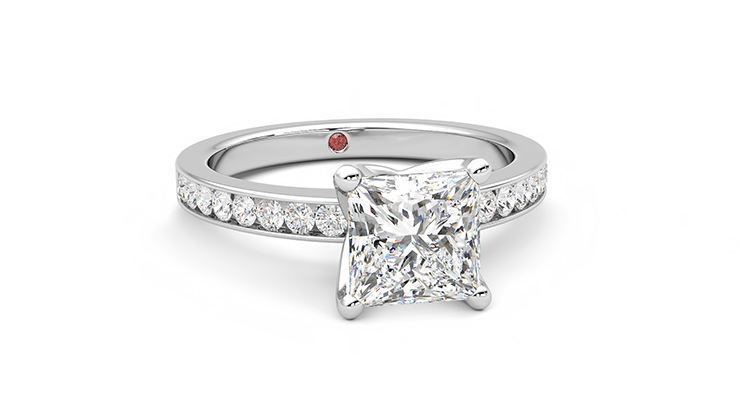 Taylor & Hart Cosmic Princess Engagement Ring 360 degree image 3