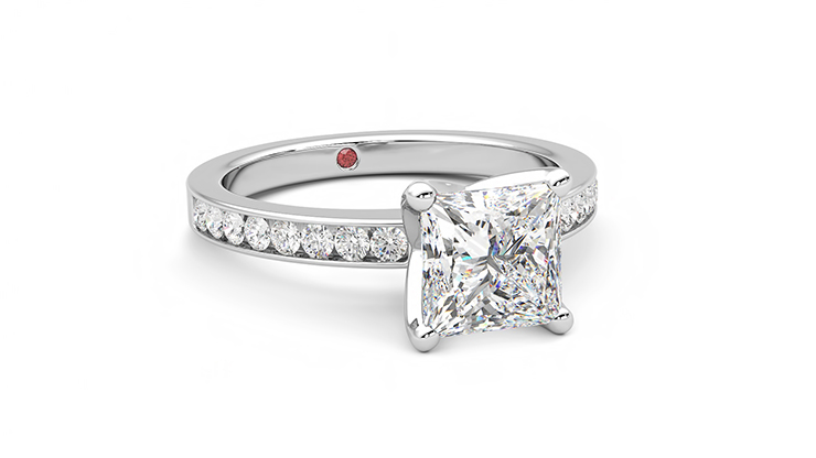 Taylor & Hart Cosmic Princess Engagement Ring 360 degree image 4