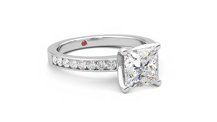 Taylor & Hart Cosmic Princess Engagement Ring 360 degree image 5