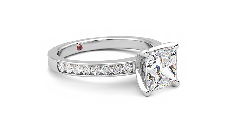 Taylor & Hart Cosmic Princess Engagement Ring 360 degree image 6