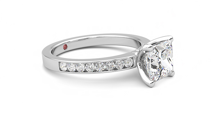 Taylor & Hart Cosmic Princess Engagement Ring 360 degree image 7