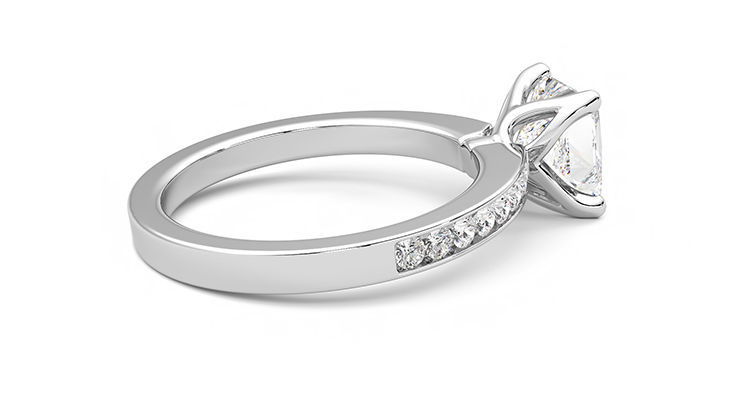 Taylor & Hart Cosmic Princess Engagement Ring 360 degree image 11