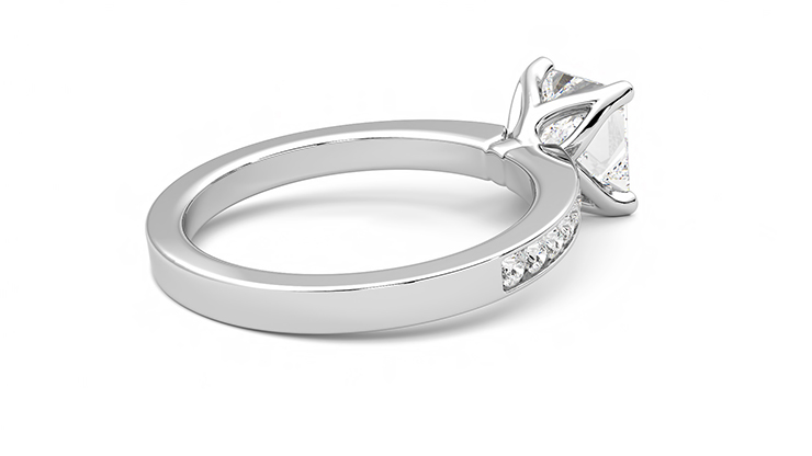 Taylor & Hart Cosmic Princess Engagement Ring 360 degree image 12