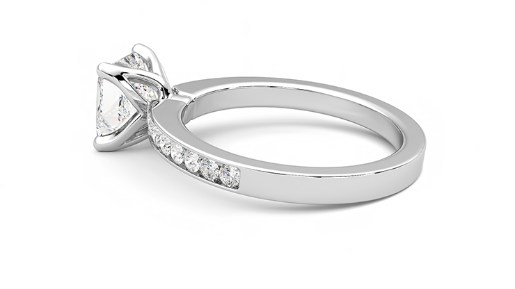 Taylor & Hart Cosmic Princess Engagement Ring 360 degree image 19