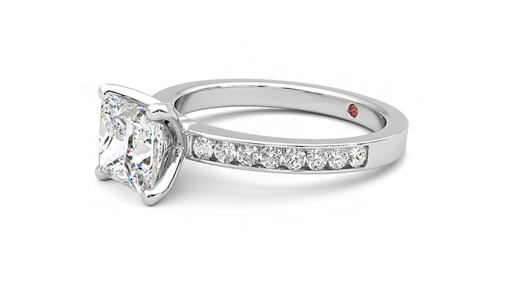 Taylor & Hart Cosmic Princess Engagement Ring 360 degree image 23