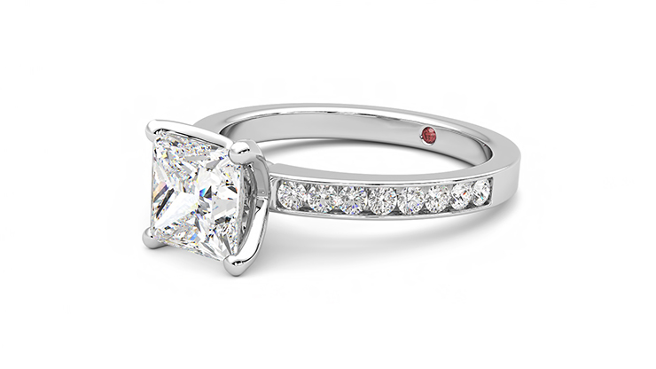 Taylor & Hart Cosmic Princess Engagement Ring 360 degree image 24