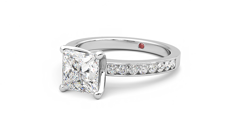 Taylor & Hart Cosmic Princess Engagement Ring 360 degree image 25