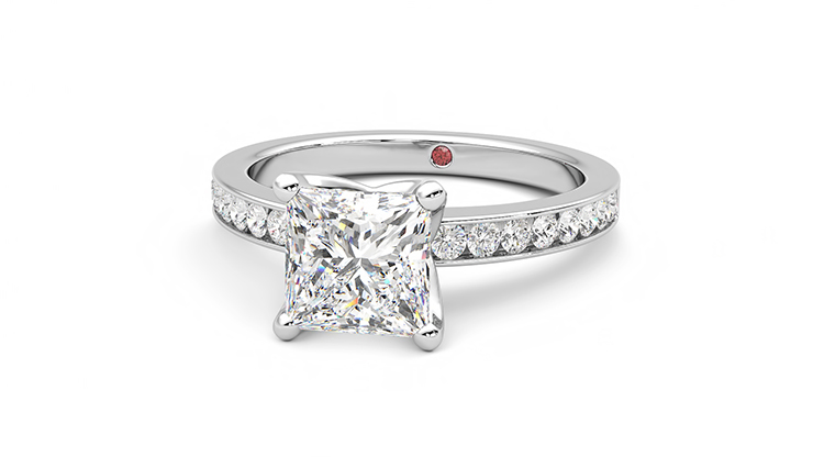 Taylor & Hart Cosmic Princess Engagement Ring 360 degree image 27