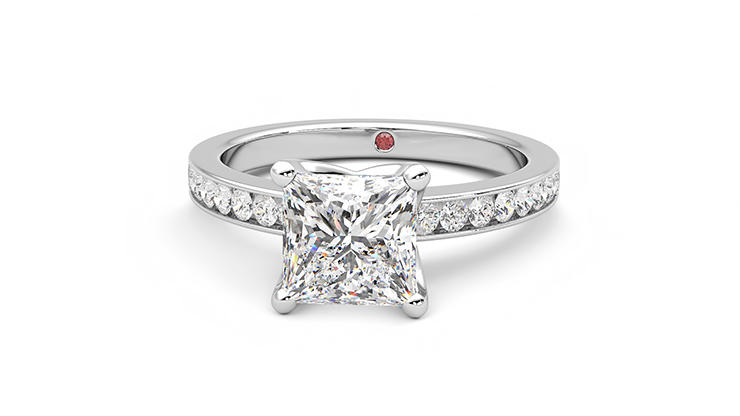 Taylor & Hart Cosmic Princess Engagement Ring 360 degree image 28