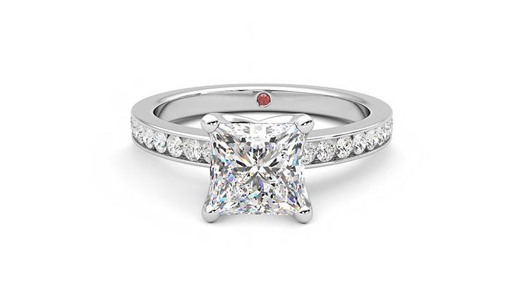 Taylor & Hart Cosmic Princess Engagement Ring 360 degree image 29