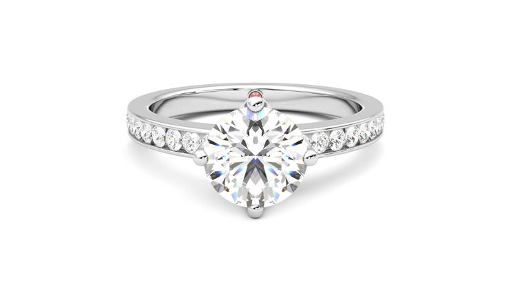 Taylor & Hart Cosmic Round Engagement Ring 360 degree image 0