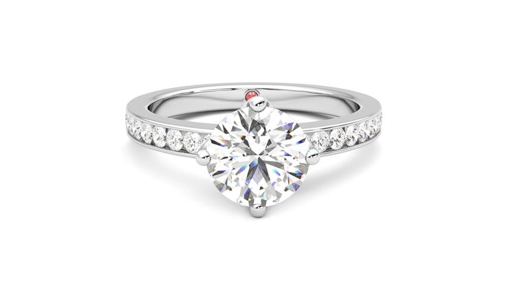 Taylor & Hart Cosmic Round Engagement Ring 360 degree image 1