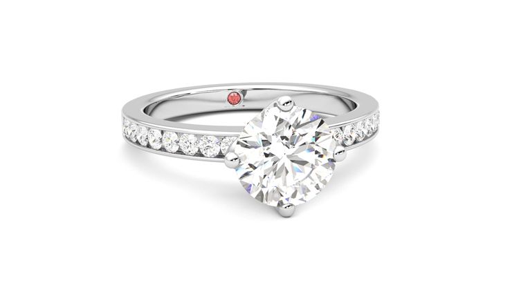 Taylor & Hart Cosmic Round Engagement Ring 360 degree image 3