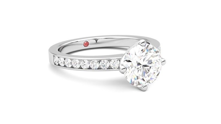 Taylor & Hart Cosmic Round Engagement Ring 360 degree image 5