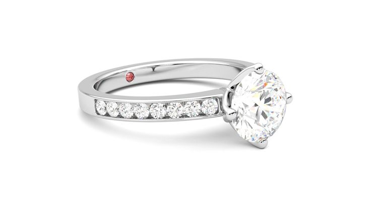 Taylor & Hart Cosmic Round Engagement Ring 360 degree image 6