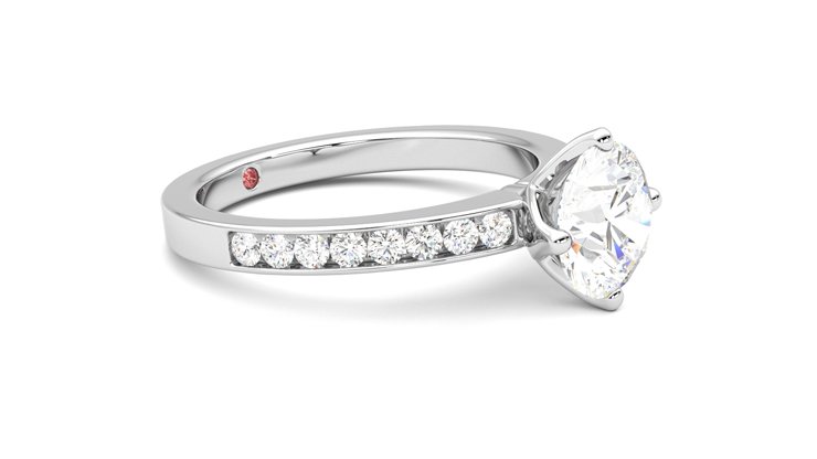 Taylor & Hart Cosmic Round Engagement Ring 360 degree image 7