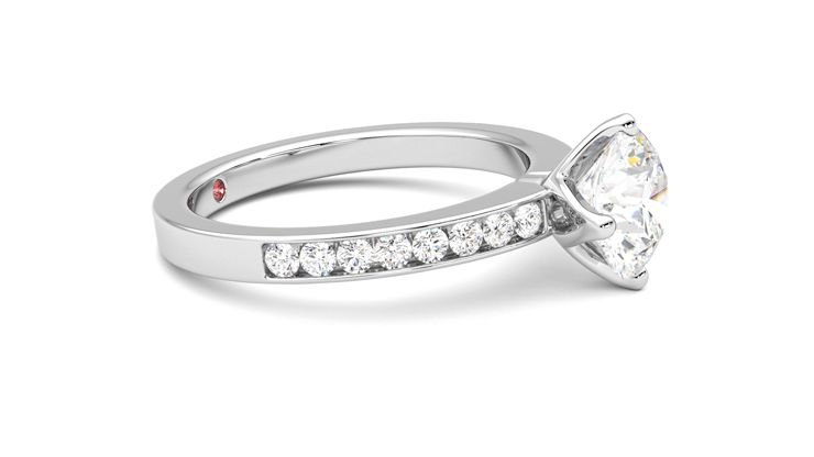 Taylor & Hart Cosmic Round Engagement Ring 360 degree image 8