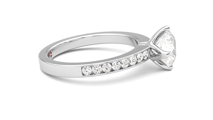 Taylor & Hart Cosmic Round Engagement Ring 360 degree image 9