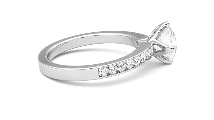 Taylor & Hart Cosmic Round Engagement Ring 360 degree image 10