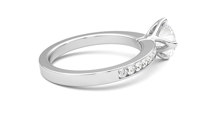 Taylor & Hart Cosmic Round Engagement Ring 360 degree image 11