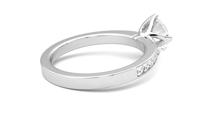 Taylor & Hart Cosmic Round Engagement Ring 360 degree image 12
