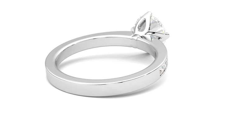 Taylor & Hart Cosmic Round Engagement Ring 360 degree image 13