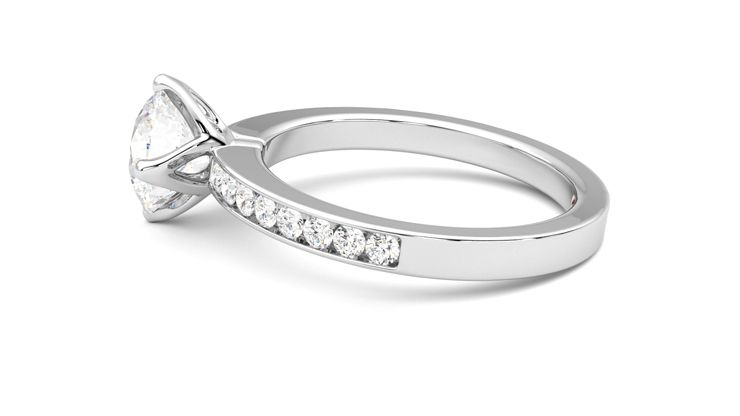 Taylor & Hart Cosmic Round Engagement Ring 360 degree image 20