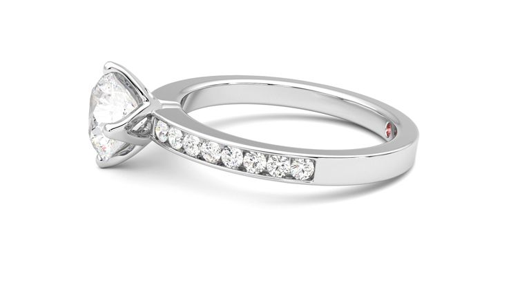 Taylor & Hart Cosmic Round Engagement Ring 360 degree image 21