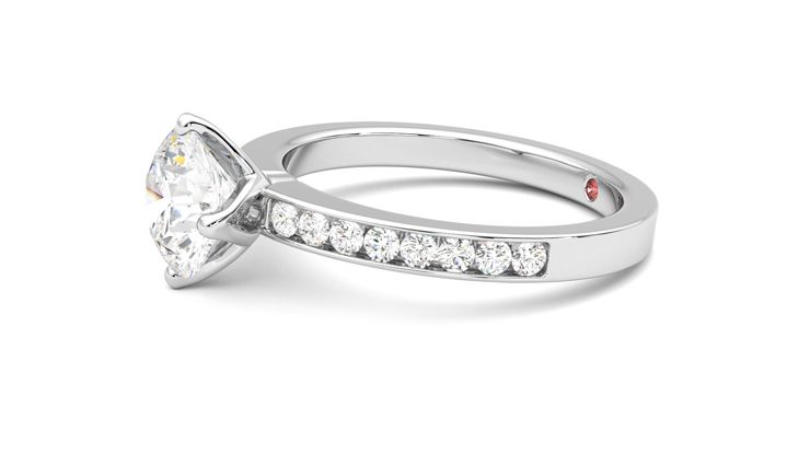 Taylor & Hart Cosmic Round Engagement Ring 360 degree image 22