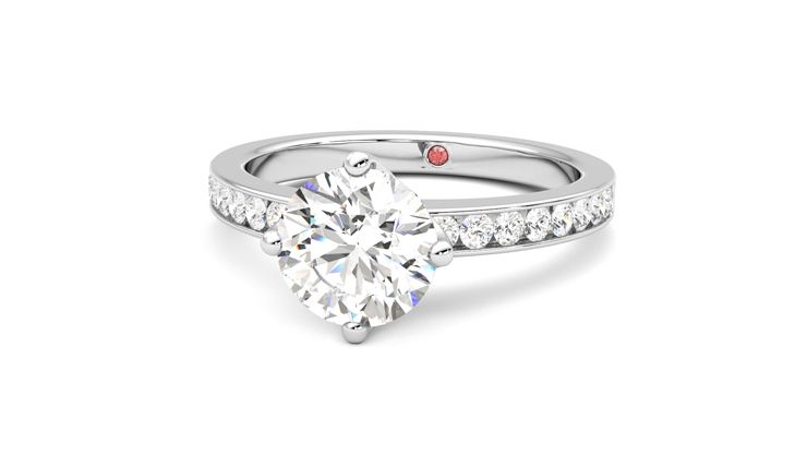 Taylor & Hart Cosmic Round Engagement Ring 360 degree image 27
